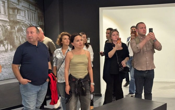 Gürcüstanlı bloqer və jurnalistlər Gəncəyə səfər ediblər - FOTO
