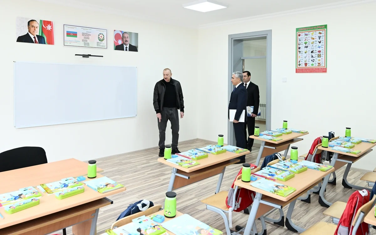 Prezident İlham Əliyev Şamaxı Avropa liseyinin yeni binasının açılışında iştirak edib - FOTO