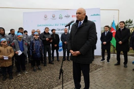 Şabranın Sincanboyad kəndində yüzlərlə sakin içməli su ilə təmin olunub - FOTO