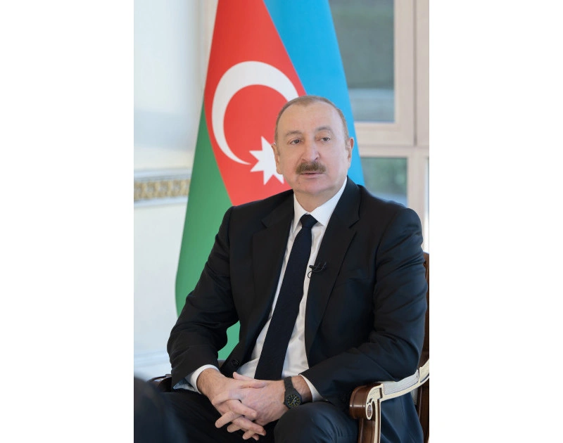 Prezident İlham Əliyev yerli televiziya kanallarına müsahibə verib - FOTO