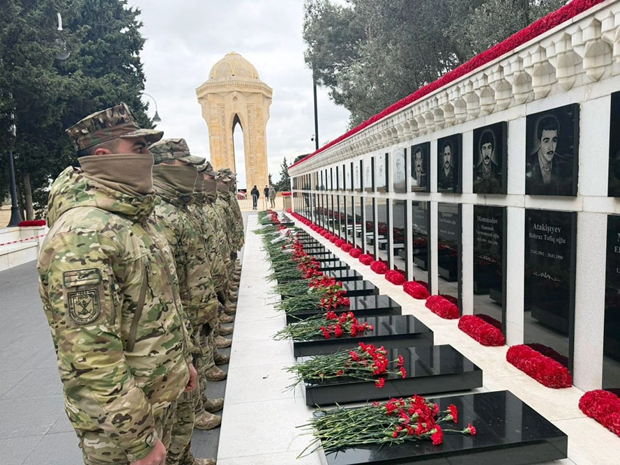 20 Yanvar şəhidlərinin xatirəsi Azərbaycan Ordusunda ehtiramla yad edilib - FOTO