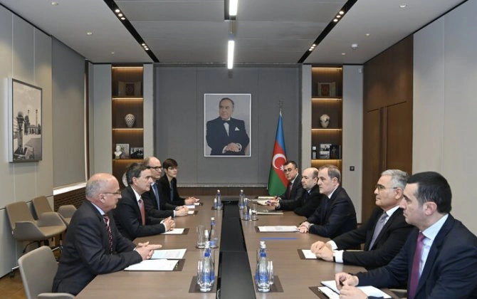 Ceyhun Bayramov İsveçrənin dövlət katibinin müavini ilə görüşdü - FOTO
