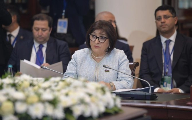Sahibə Qafarova MDB PA-nın Şura iclasında çıxış edib - FOTO