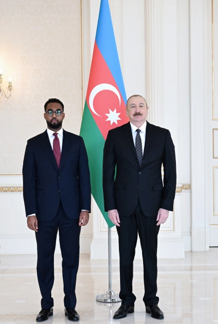 Prezident Somalinin Azərbaycanda yeni təyin olunmuş səfirini qəbul etdi - YENİLƏNİB + FOTO