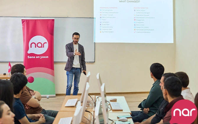 “Nar” Gəncədə tələbələr üçün marketinq və karyera təlimləri təşkil etdi - FOTO