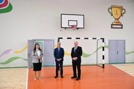 Ucarda Heydər Əliyev Fondunun təşəbbüsü ilə inşa olunan məktəb istifadəyə verilib - FOTO