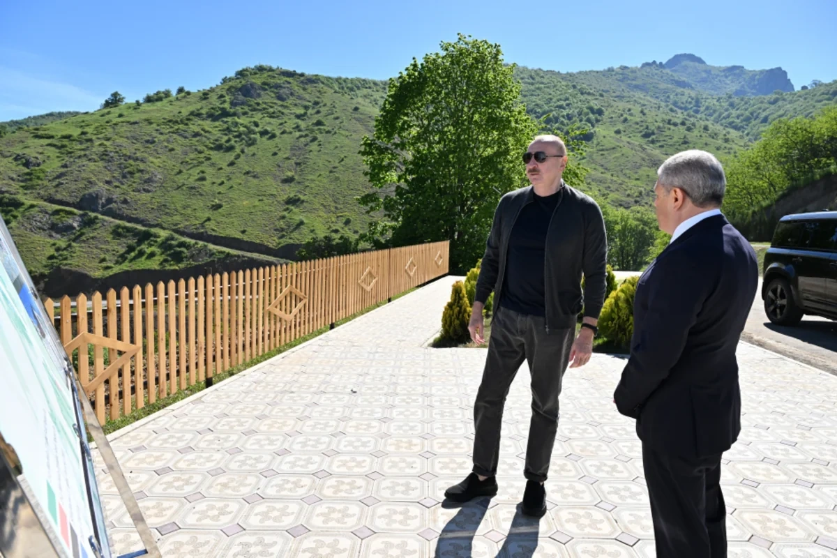 İlham Əliyev Şuşanın Böyük Qaladərəsi kəndində - FOTOLAR