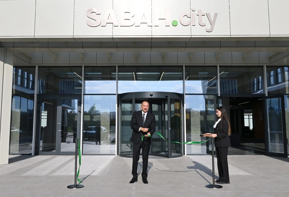 İlham Əliyev “SABAH.city” innovasiya şəhərciyinin birinci mərhələsinin açılışında - FOTOLAR