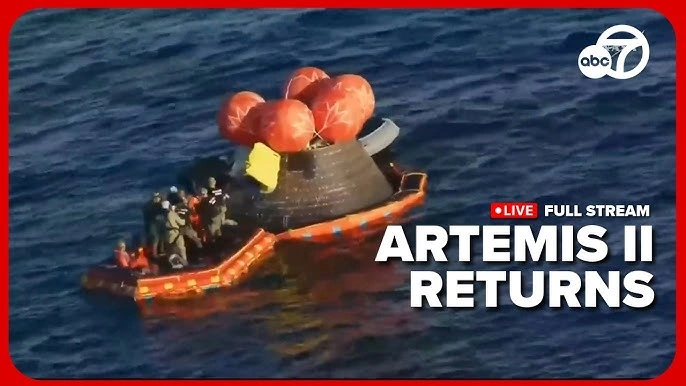 Ay orbitindən geri dönən ABŞ astronavtları uğurla eniş etdi...-FOTO+VİDEO