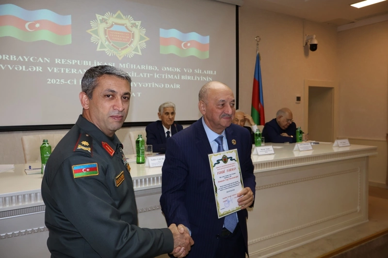 Müharibə, Əmək və Silahlı Qüvvələr Veteranları Təşkilatında hesabat yığıncağı keçirilib