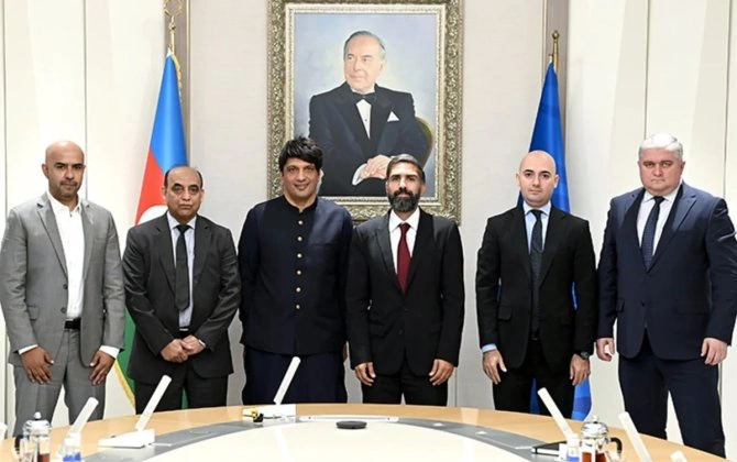 Rövşən Nəcəf Pakistan Futbol Federasiyasının prezidenti ilə görüşüb - FOTO