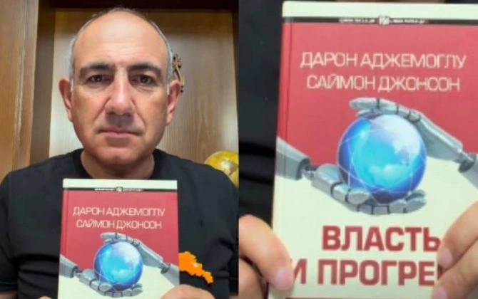 Paşinyan iki Nobel mükafatı laureatının müəllifi olduğu "Güc və tərəqqi" kitabını bitirdi...-VİDEO