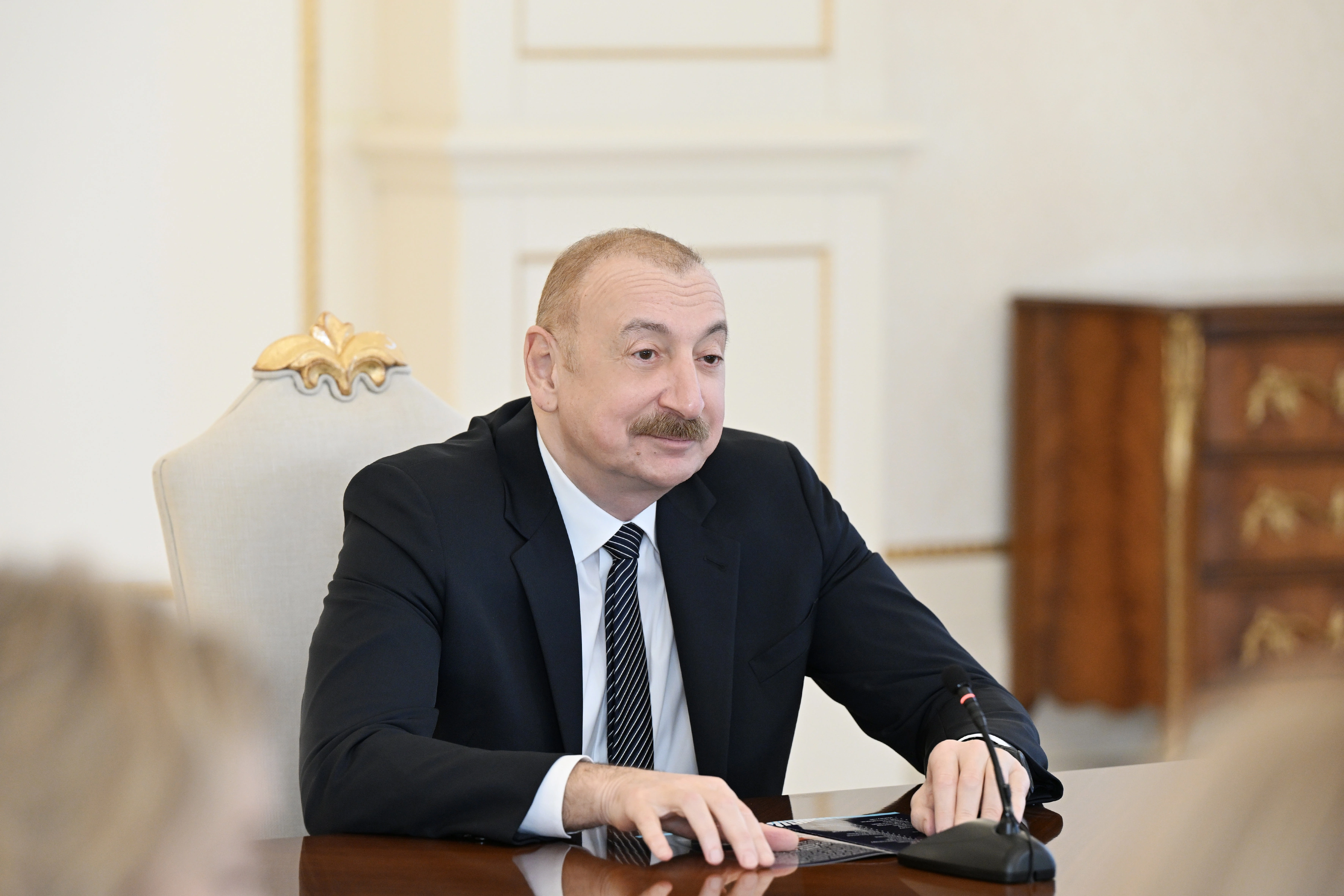 Prezident İlham Əliyev ABŞ Ticarət Palatasının nümayəndə heyətini qəbul etdi - FOTO