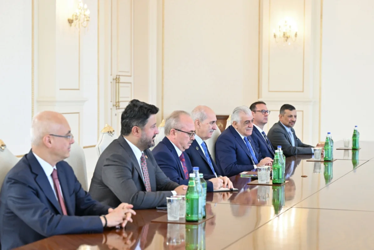 İlham Əliyev Numan Kurtulmuşun rəhbərlik etdiyi nümayəndə heyətini qəbul etdi - FOTO