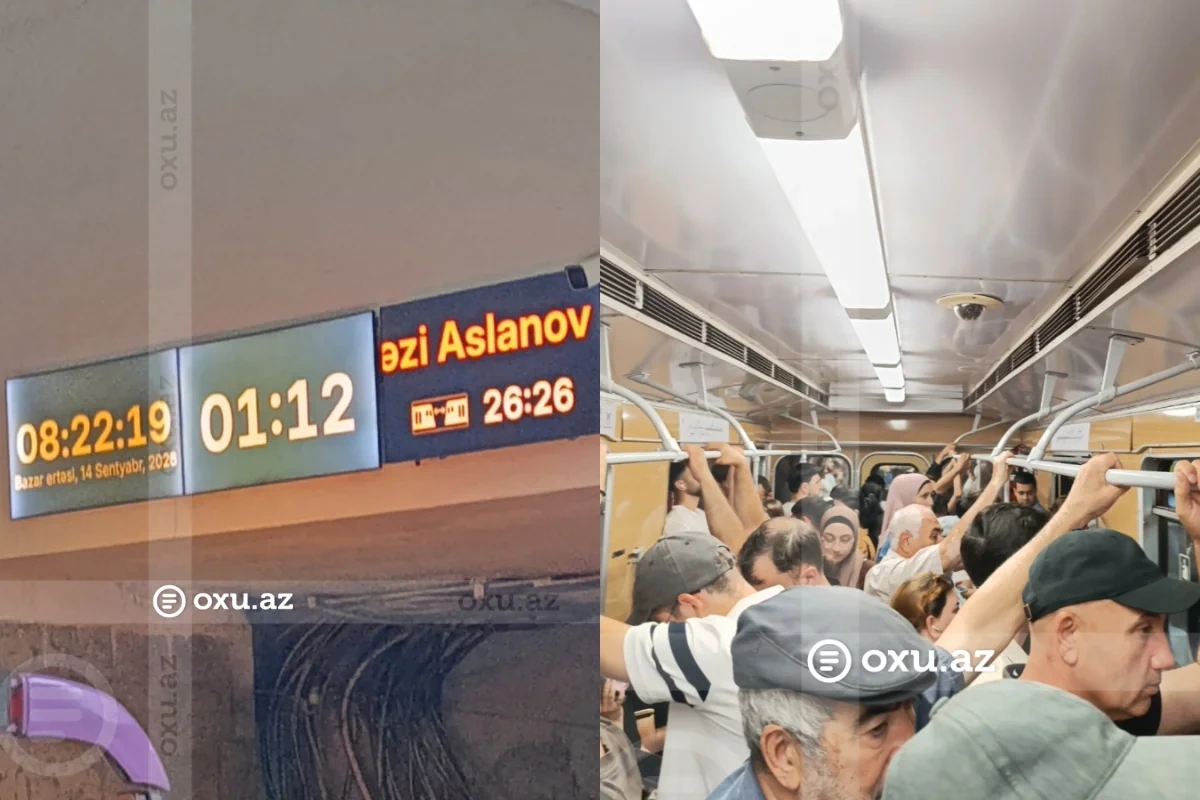Bakı merosunun işində PROBLEM YARANDI: Qatarlar tuneldə qalıb - FOTO