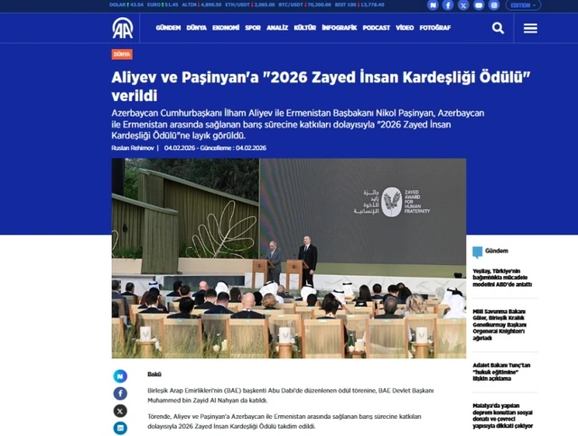 Prezident İlham Əliyevin Əbu-Dabiyə səfəri dünya mətbuatının diqqət mərkəzindədir - FOTO