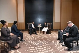 Leyla Əliyeva Esvatini Kralı III Msvatini ilə görüşüb - FOTO