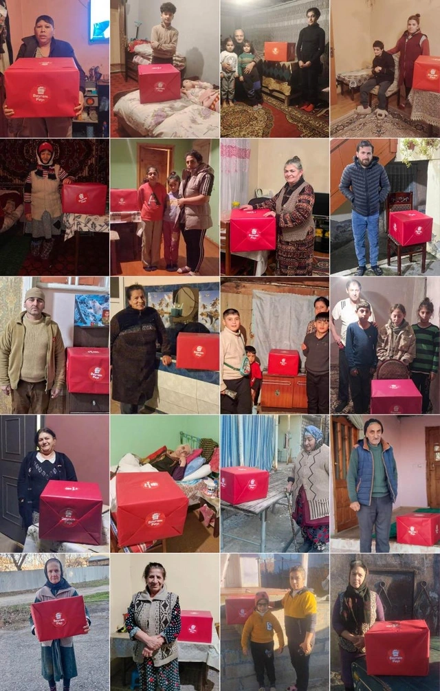 Leyla Əliyevanın təşəbbüsü ilə "Bizim Mətbəx" layihəsi çərçivəsində aztəminatlı ailələrə bayram sovqatları çatdırılıb