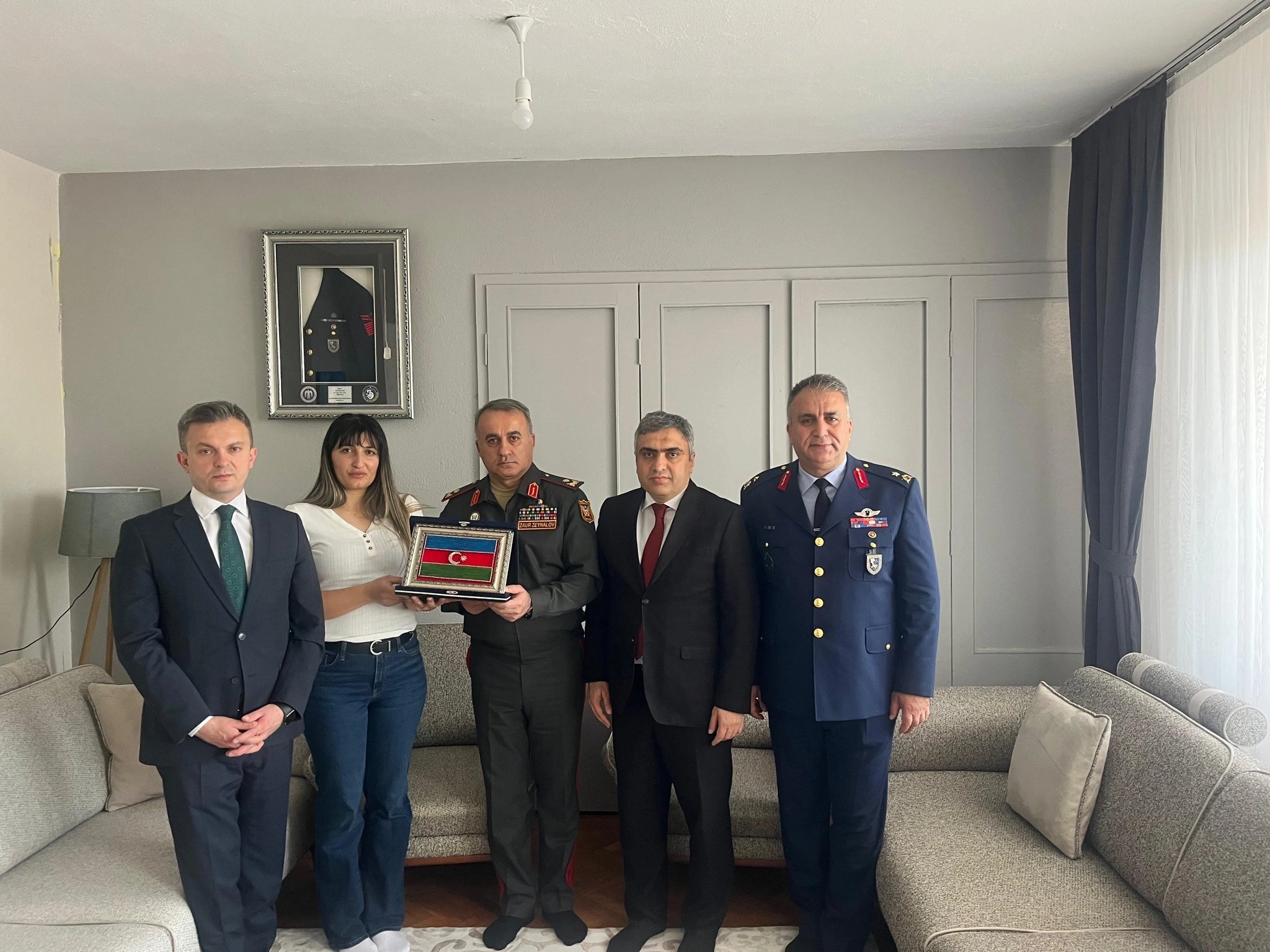 Azərbaycanın hərbi attaşesi Amasiyada şəhid ailələrini ziyarət etdi - FOTO