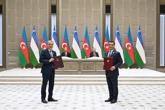 Daşkənddə Azərbaycan-Özbəkistan sənədlərinin imzalanması və mübadiləsi mərasimi olub - FOTO