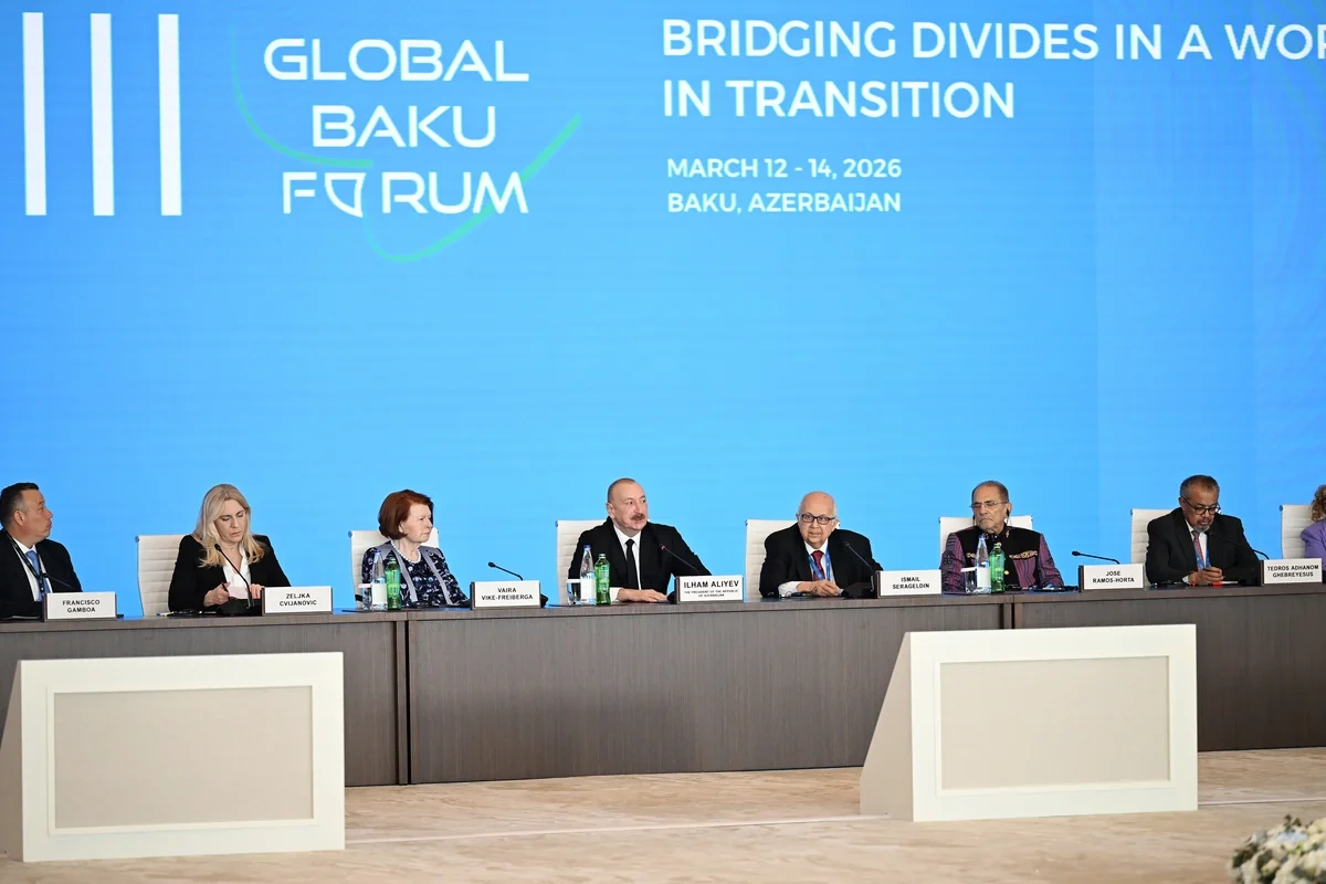 İlham Əliyev XIII Qlobal Bakı Forumunun açılış mərasimində çıxış edib - YENİLƏNİB + FOTO