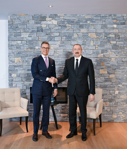 İlham Əliyev finlandiyalı həmkarı ilə görüşdü - FOTO
