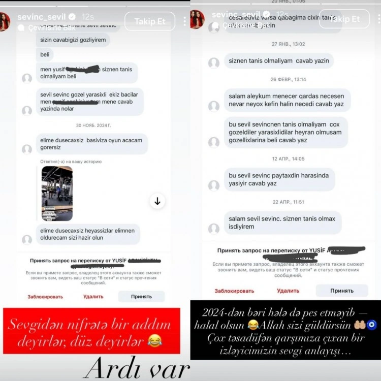 Onlara mesaj yazan şəxsi ifşa etdilər - FOTO