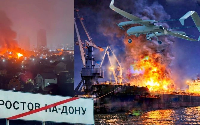 Rostov parada "hazırlaşır"- Raketlə vurulmuş zavodda yanğın davam edir...+VİDEO