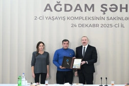 Prezident İlham Əliyev Ağdamda 2-ci yaşayış kompleksinin açılışında iştirak edib - YENİLƏNİB - FOTO