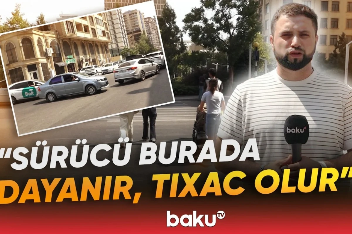Bakıda nişan və piyada keçidi tıxac yaradır? - VİDEO