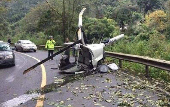 Türkiyədə helikopter qəzaya uğradı