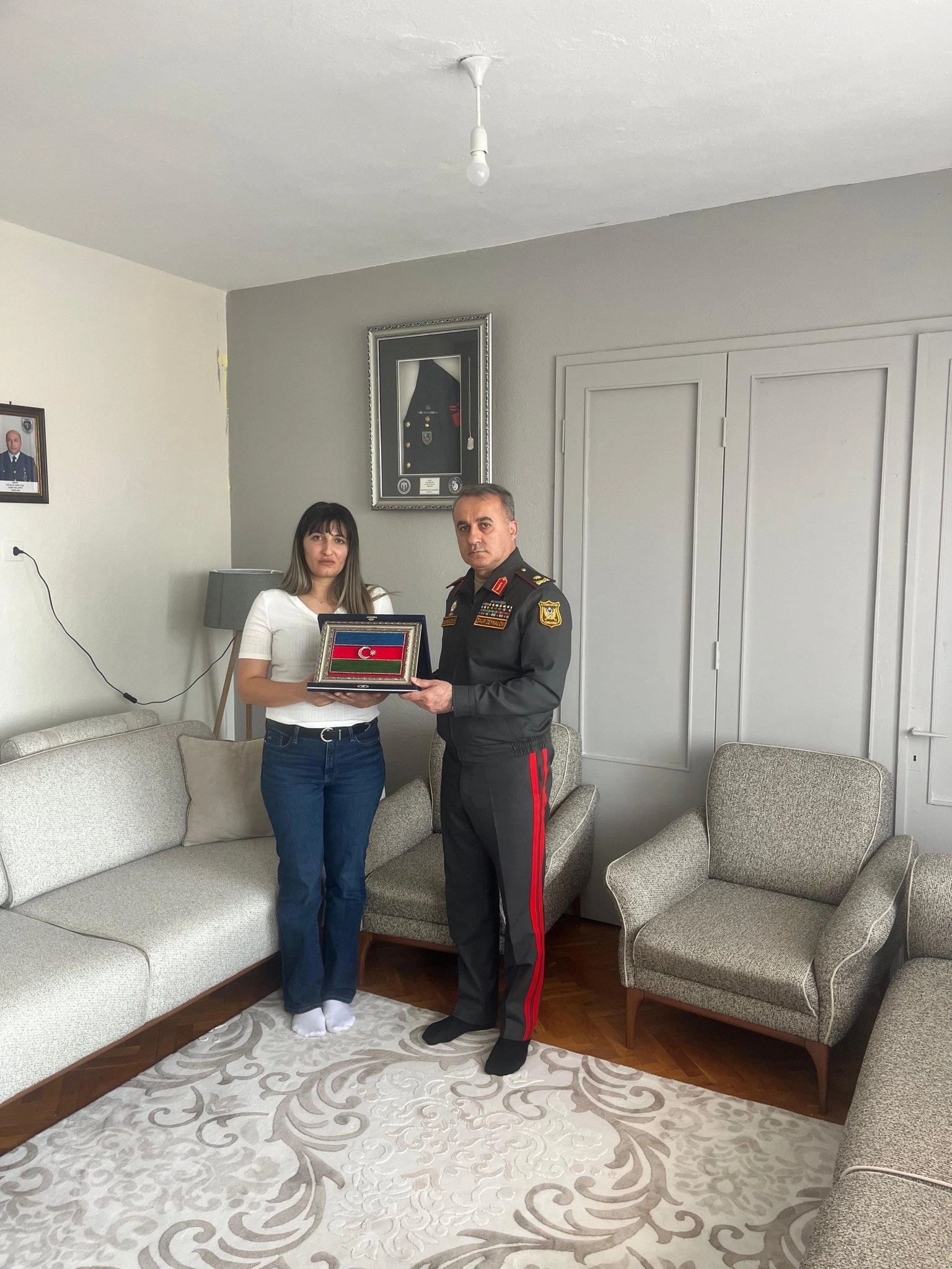 Azərbaycanın hərbi attaşesi Amasiyada şəhid ailələrini ziyarət etdi - FOTO