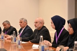 Milli Məclisin sədri Qalibafla görüşüb, regiondakı proseslər müzakirə olunub - FOTO