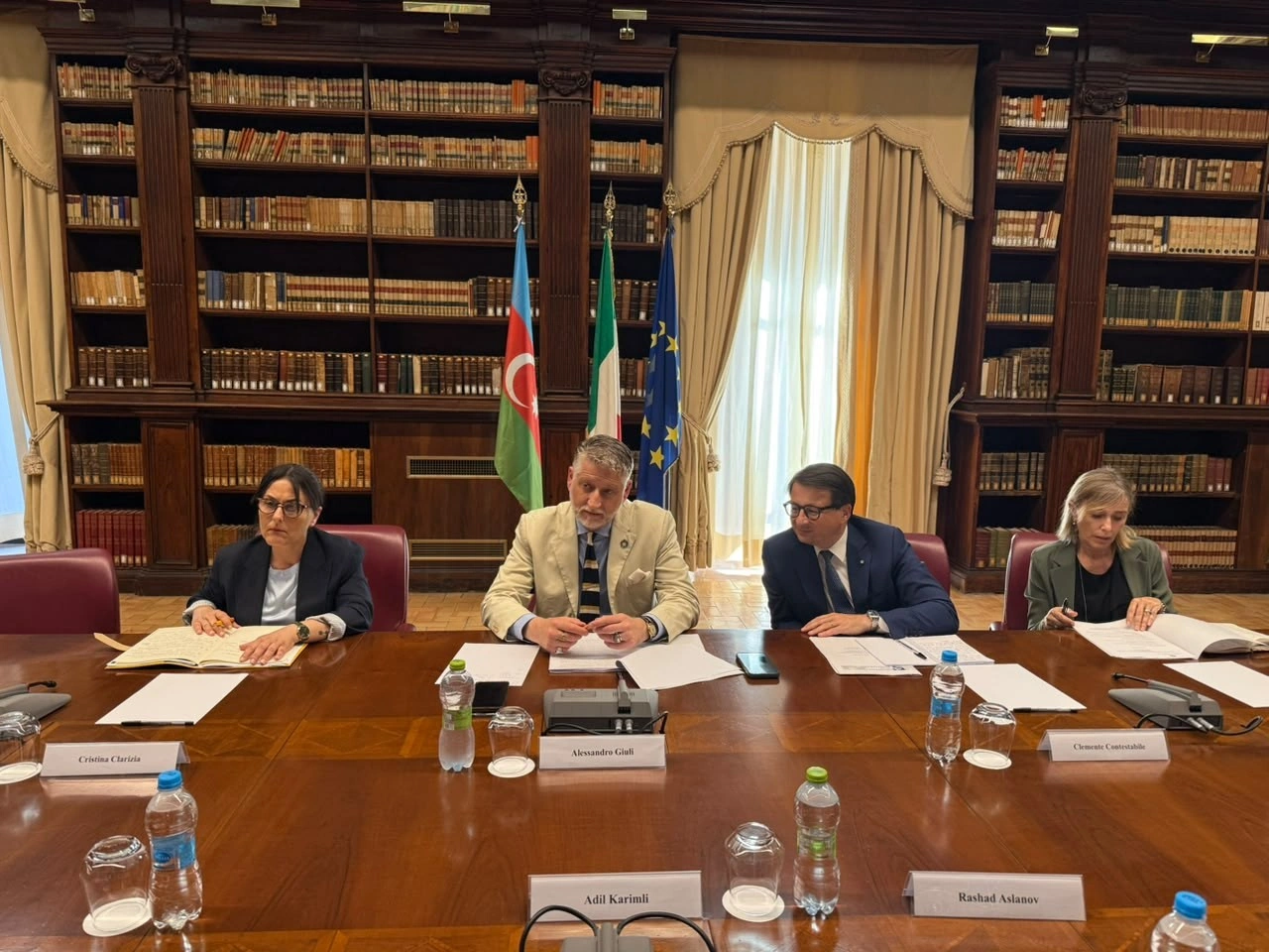 Adil Kərimli italiyalı həmkarı ilə müzakirələr apardı - FOTOLAR