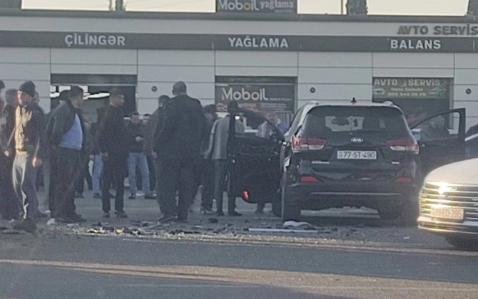 Gəncədə daha bir qəza: Yaralılar var - FOTO