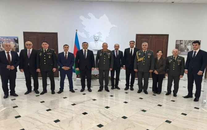 Kərim Vəliyevin rəhbərlik etdiyi nümayəndə heyəti Azərbaycanın Qazaxıstandakı səfirliyini ziyarət edib - FOTO