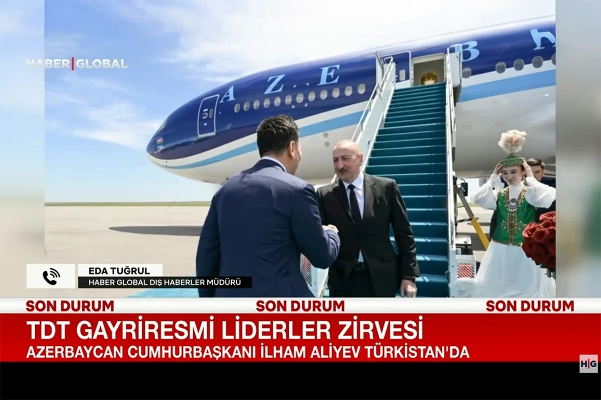 "Haber Global": "Azərbaycan Prezidenti İlham Əliyev Türküstanda" - VİDEO