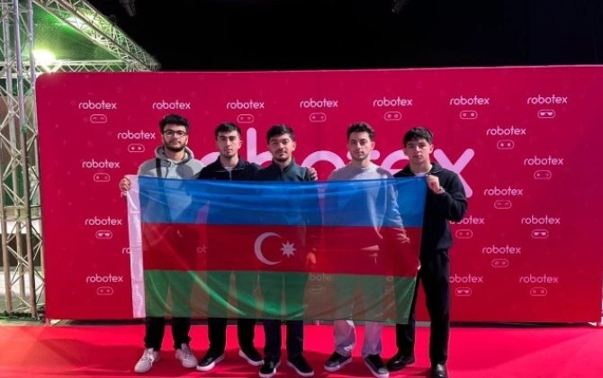 UNEC tələbələri “Robotex International 2025” yarışında birinci olublar - FOTO