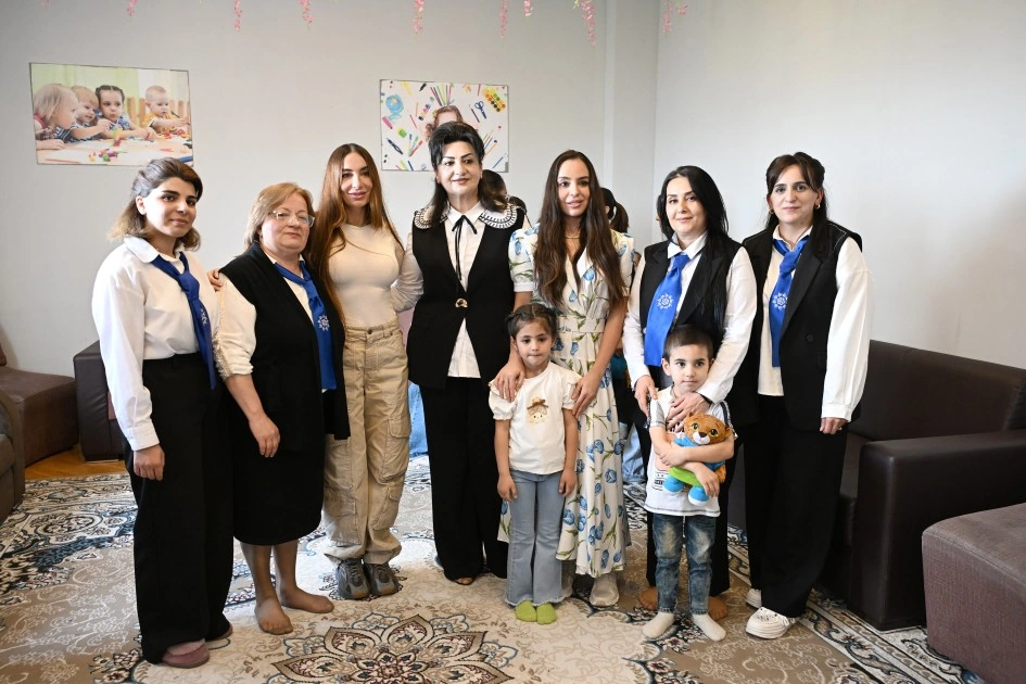 Leyla və Arzu Əliyevalar Şəkidə uşaq evi sosial xidmət müəssisəsində - FOTOLAR