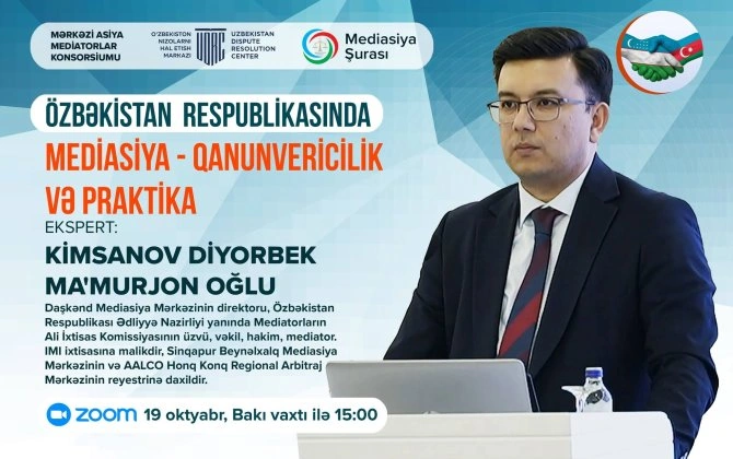 “Özbəkistan Respublikasında mediasiya - qanunvericilik və praktika” mövzusunda onlayn təlim keçirilib - FOTO