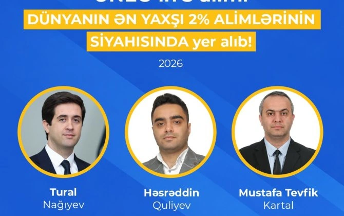 UNEC-in 3 alimi dünyanın TOP 2 faiz alimləri siyahısında