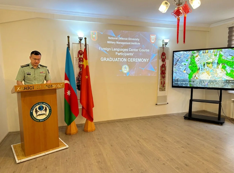 Azərbaycan-Çin hərbi təhsil əməkdaşlığı çərçivəsində Çin dili kursunun buraxılışı olub - FOTO