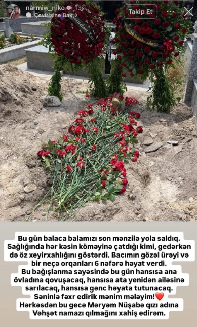 Qəzada ölən Məryəmin orqanları 6 nəfərə həyat verdi