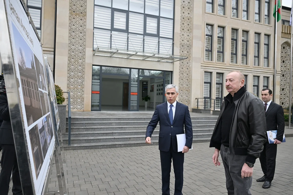 Prezident İlham Əliyev Şamaxı Avropa liseyinin yeni binasının açılışında iştirak edib - FOTO