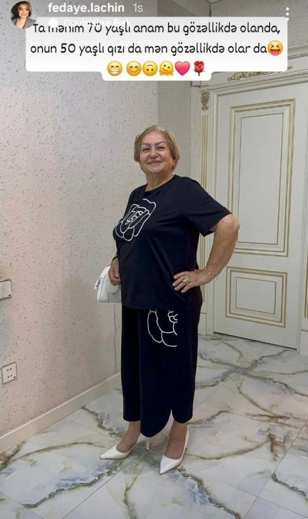 Fədayə Laçından anası ilə bağlı paylaşım - FOTO