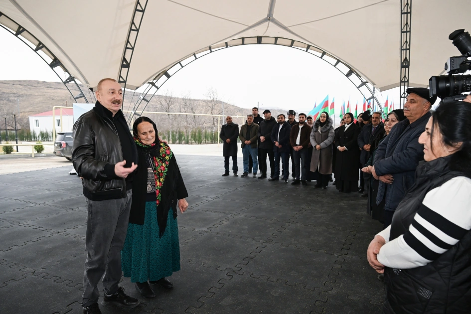 Prezident Ağdərənin Aşağı Oratağ, Çıldıran, Heyvalı və Çapar kəndlərinin sakinləri ilə görüşüb - FOTO