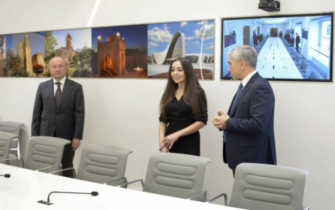 Leyla Əliyeva BMT-nin Cenevrə ofisində “Azərbaycan otağı” ilə tanış olub - FOTO