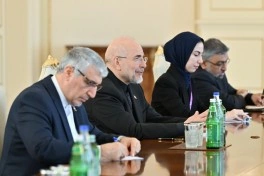 Prezident İlham Əliyev Baqir Qalibafın başçılıq etdiyi nümayəndə heyətini qəbul edib - FOTO