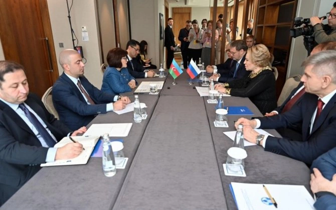 Sahibə Qafarova Matviyenko ilə Azərbaycan-Rusiya əlaqələrinin möhkəmləndirilməsini müzakirə edib