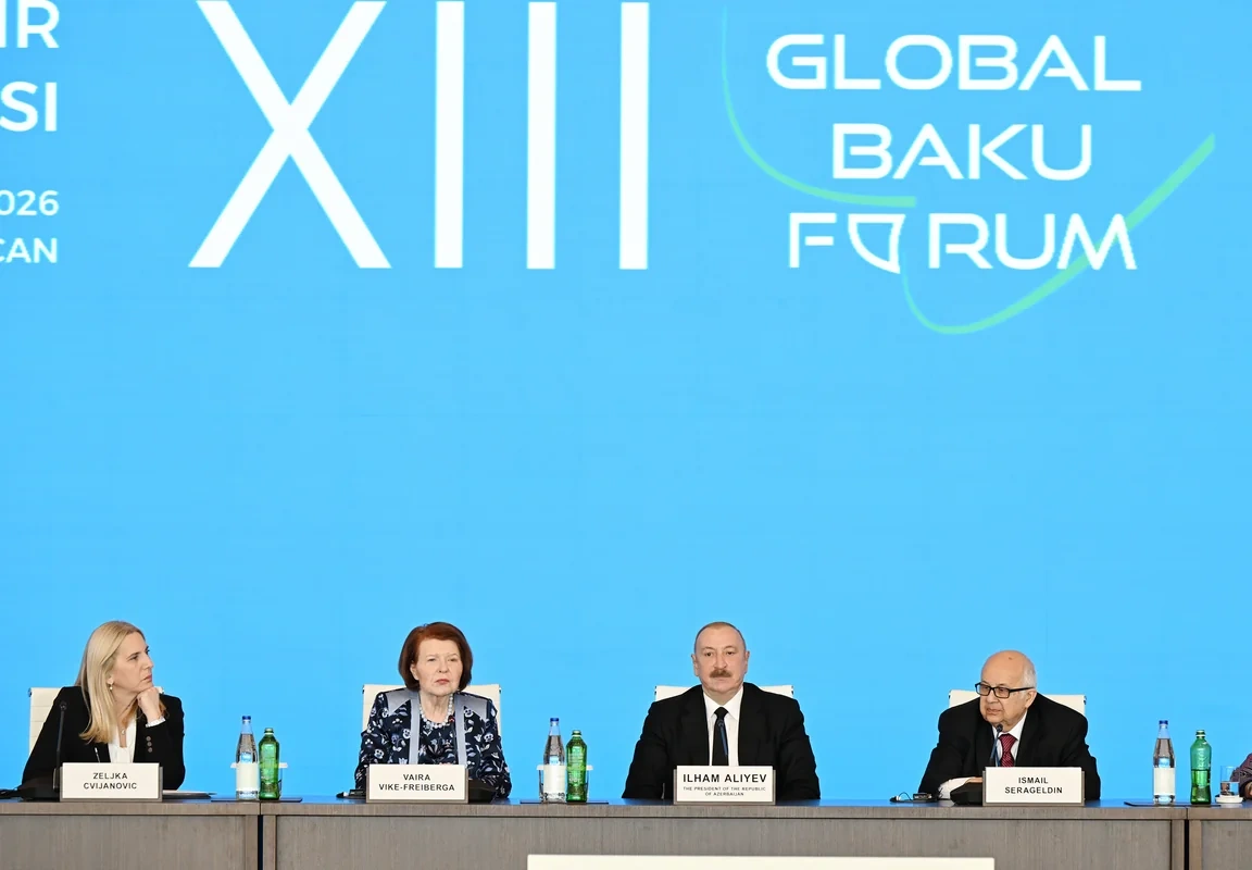 İlham Əliyev XIII Qlobal Bakı Forumunun açılış mərasimində çıxış edib - YENİLƏNİB + FOTO